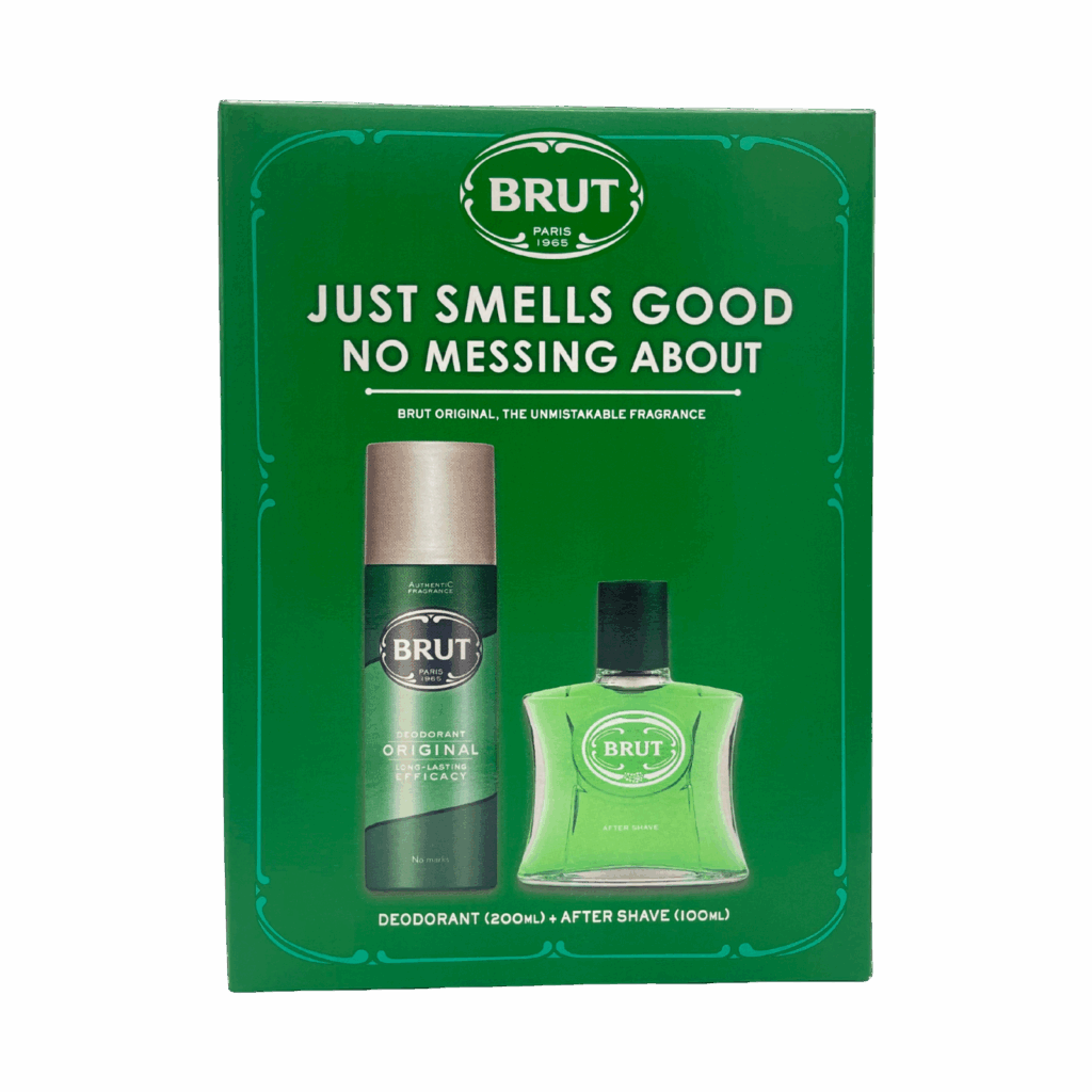 Brut gift set front box