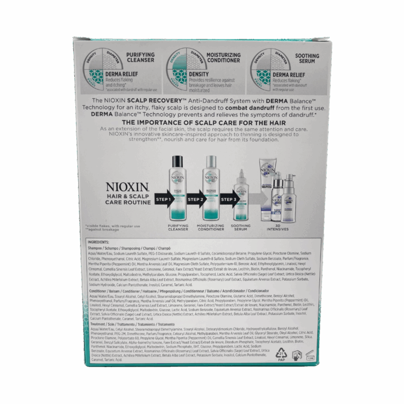 Nioxin scalp recovery box back