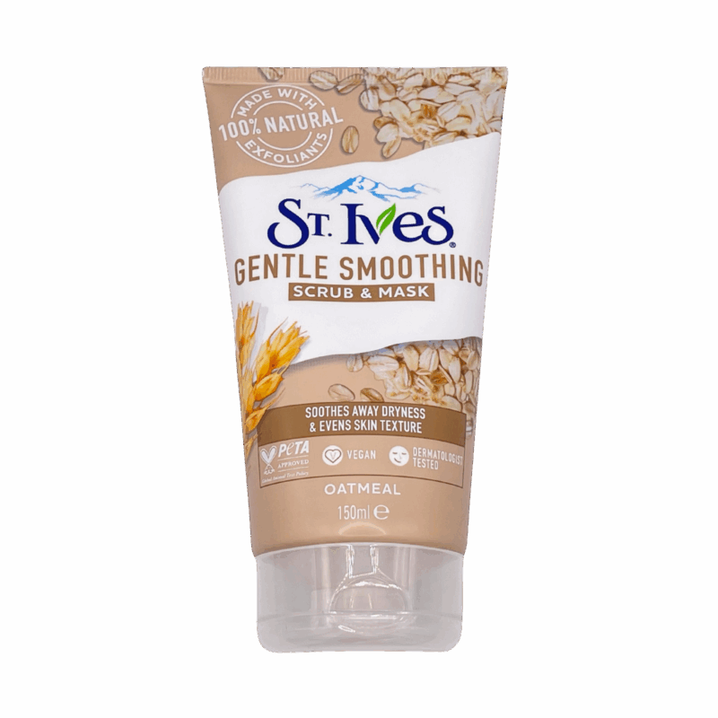 St ives gentle smoothing face scrub and mask oatmeal front