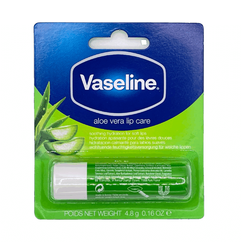 Vaseline lip therapy stick aloe care 4.8g front view