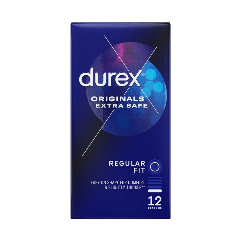 Durex originals extra safe condoms 12 pack front view