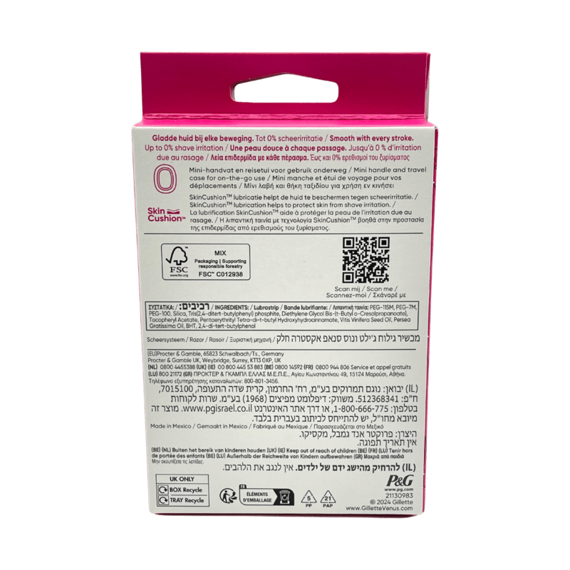 Gillette venus snap extra smooth women’s razor back label