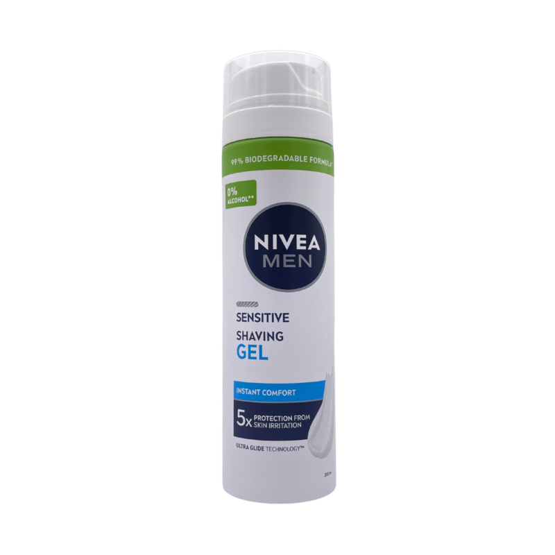 Nivea men sensitive shave gel 200ml front view