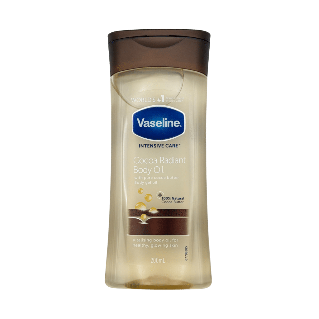 Vaseline intensive care body oil cocoa radiant front view
