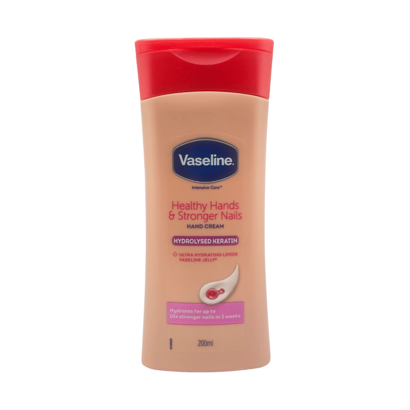 Vaseline intensive care healthy hands stronger nails hand cream front