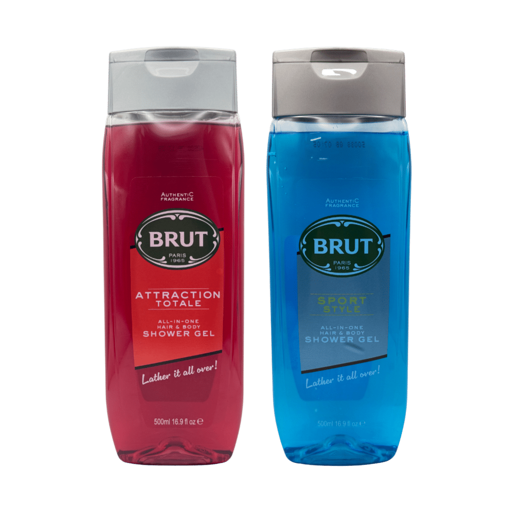 Brut all-in-one hair & body shower gel 500ml full range