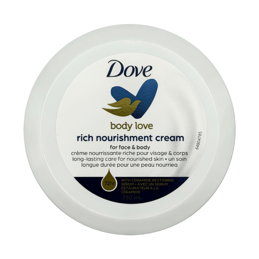 Dove body love rich nourishment cream 250ml front view