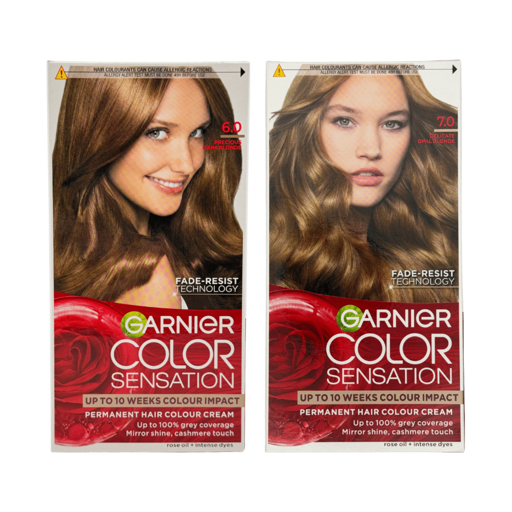 Garnier color sensation permanent hair dye full range front view