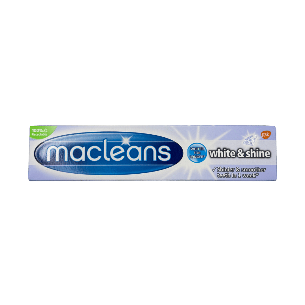 Macleans white & shine toothpaste 100ml box