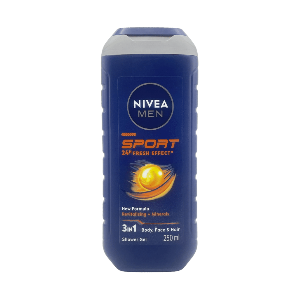 Nivea men sport 3 in 1 shower gel bottle front