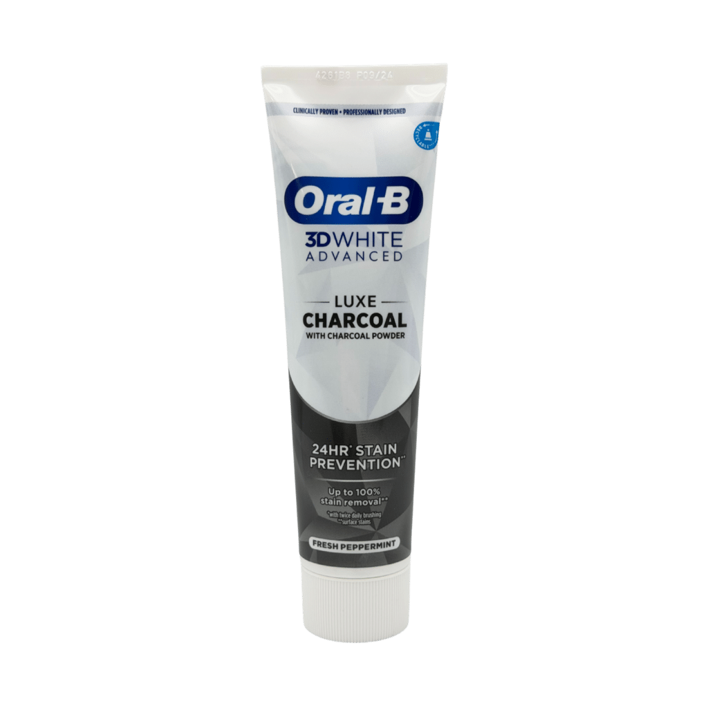 Oral-B 3d white advanced luxe charcoal toothpaste tube