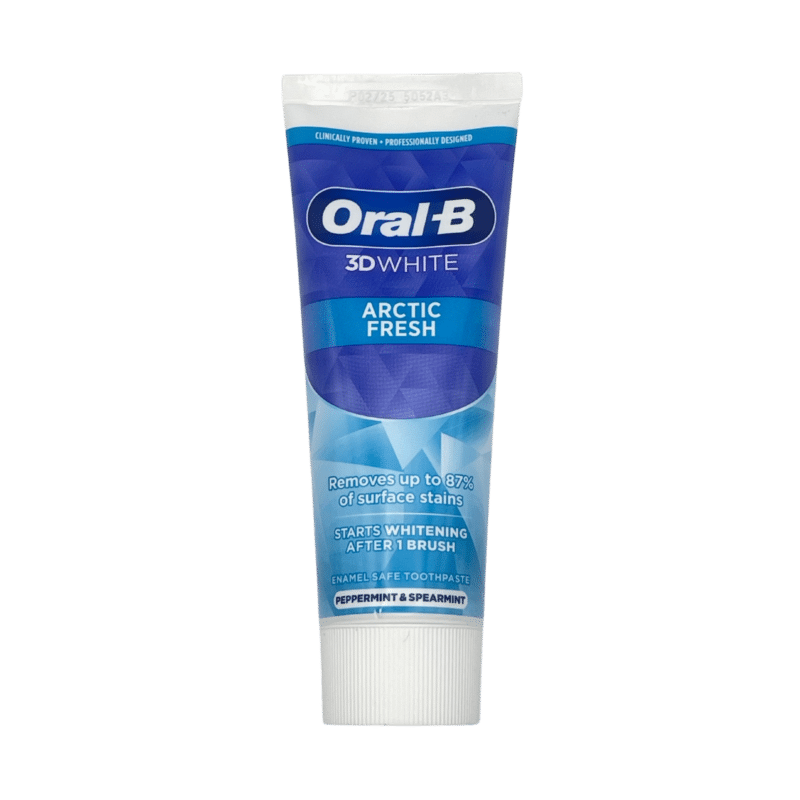 Oral-b 3d white arctic fresh whitening toothpaste single tube front view