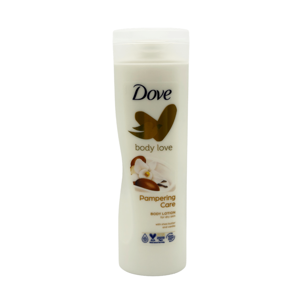 Dove body love pampering care body lotion 250ml front view
