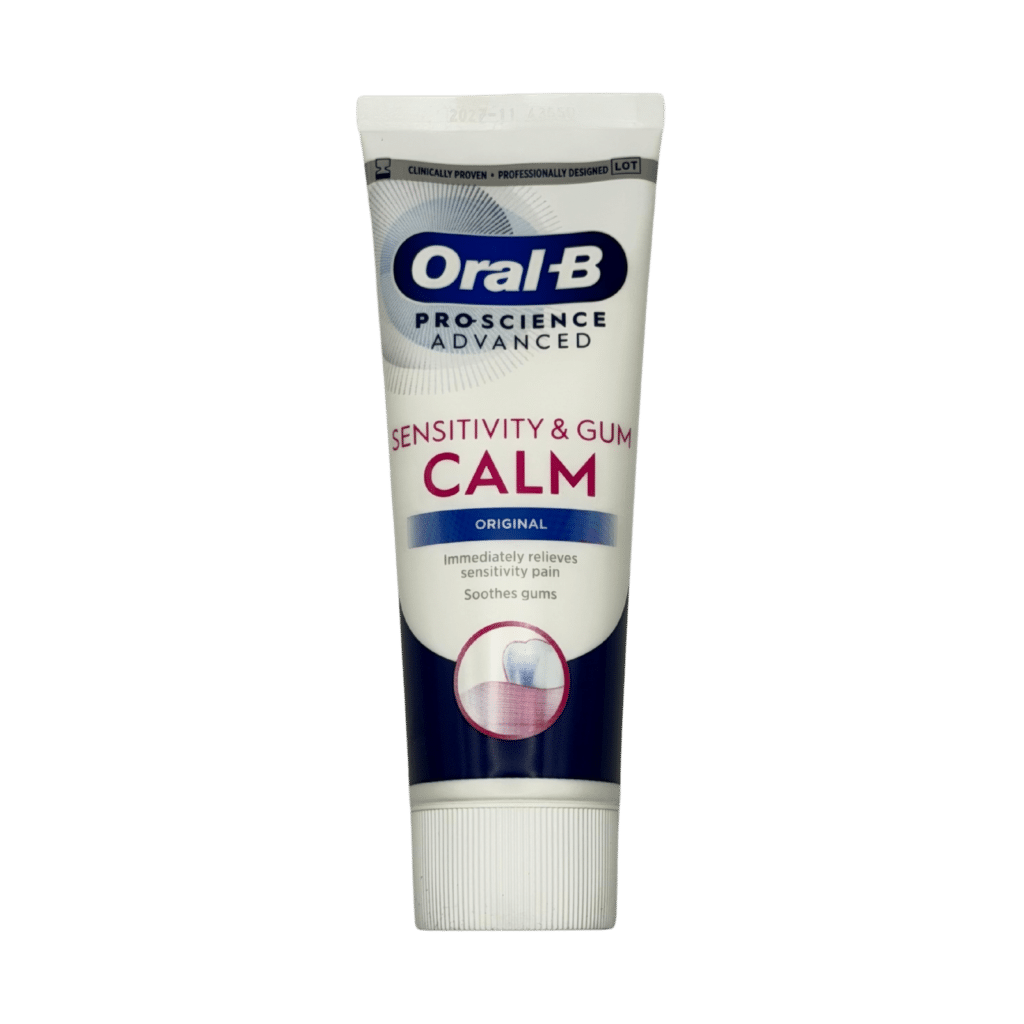 Oral-B sensitivity and gum calm original toothpaste 75ml tube front view