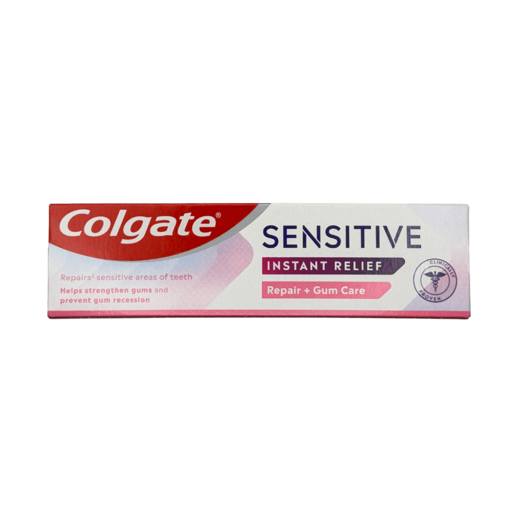 Colgate sensitive instant relief repair + gum care toothpaste 75ml front view