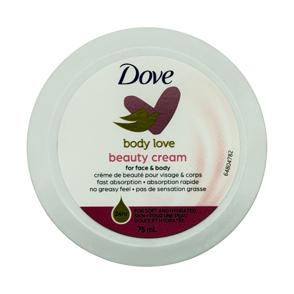 Dove body love beauty cream front view 75ml