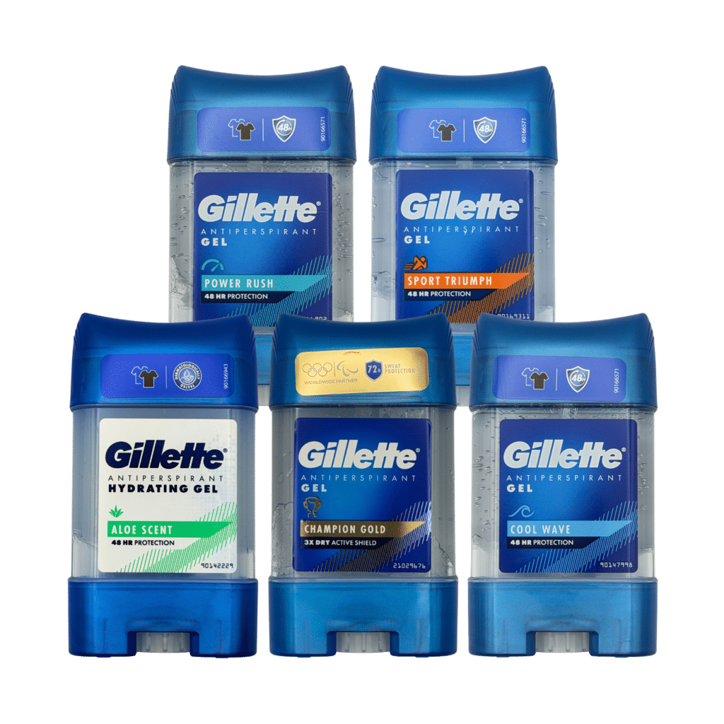Gillette antiperspirant gel 70ml full range