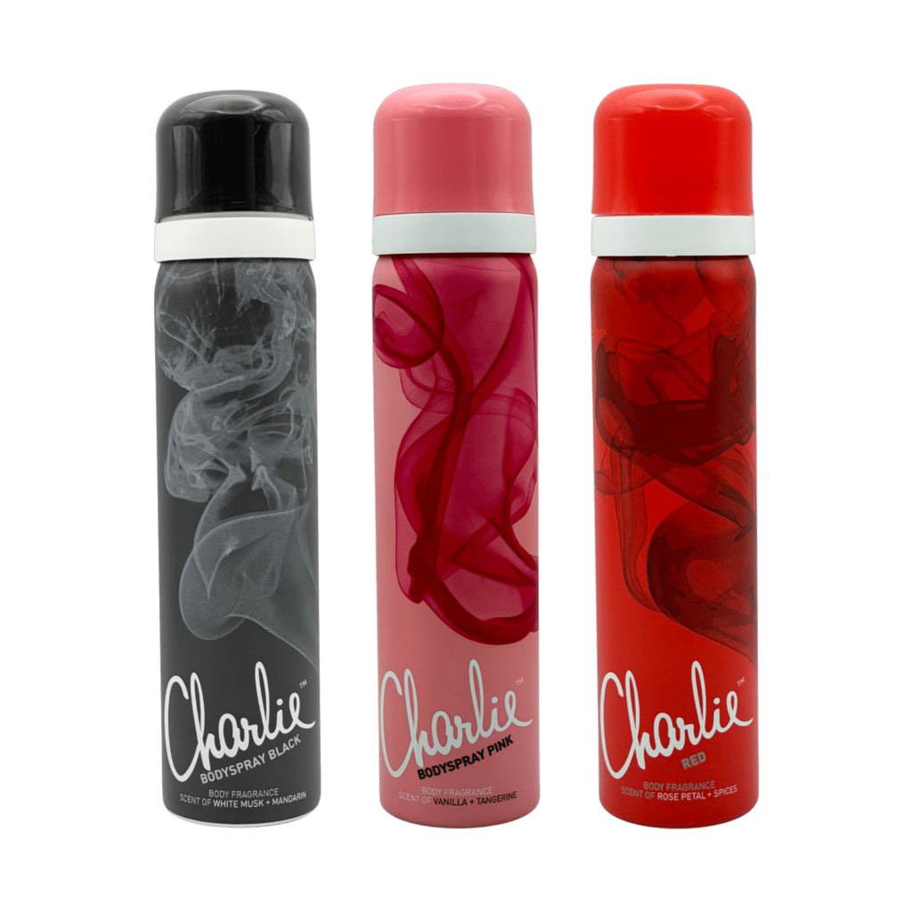 Revlon charlie bodyspray 75ml full range