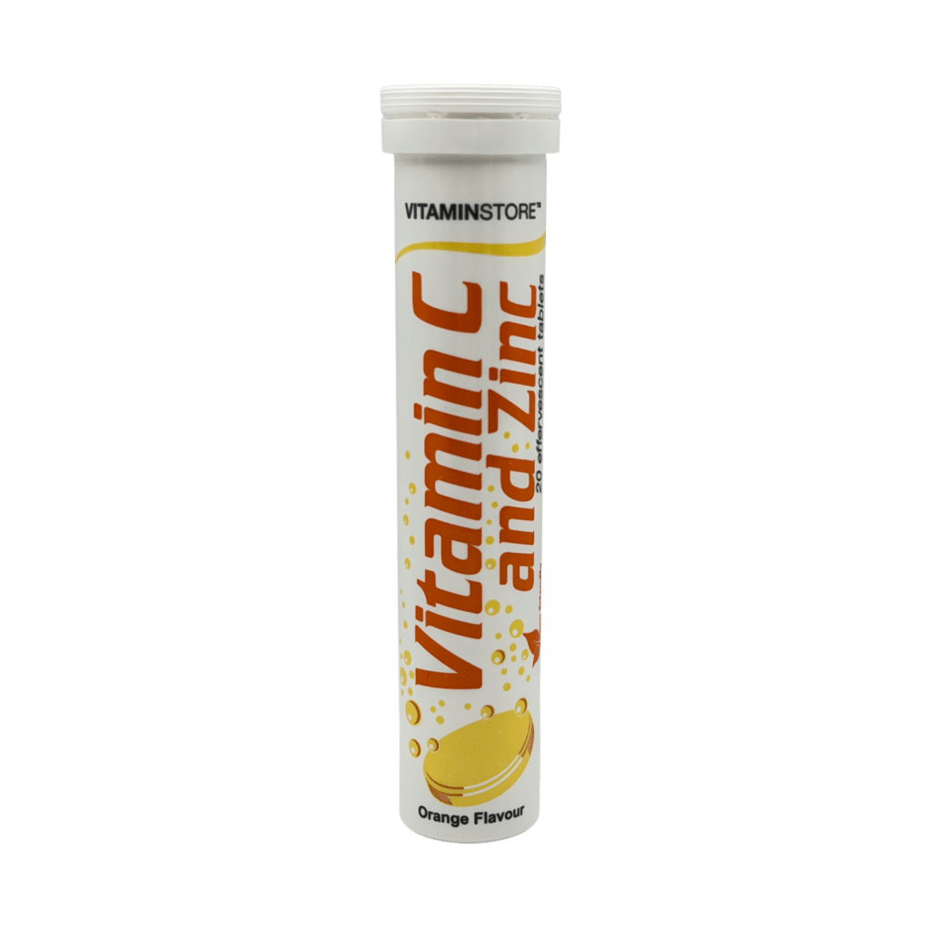 Vitamin Store vitamin c and zinc orange effervescent tablets front view