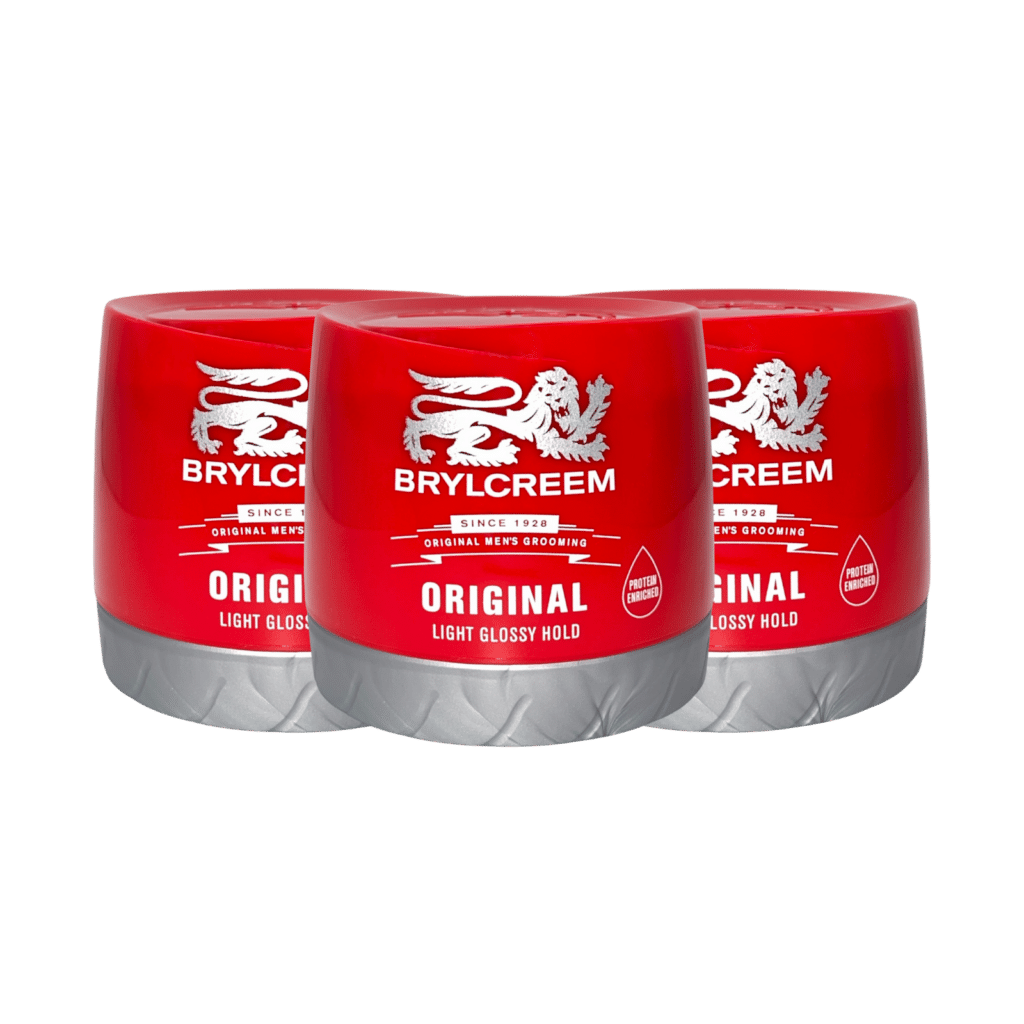 Brylcreem Original Hair Styling Cream Light Glossy Hold 150ml - 3 Pack