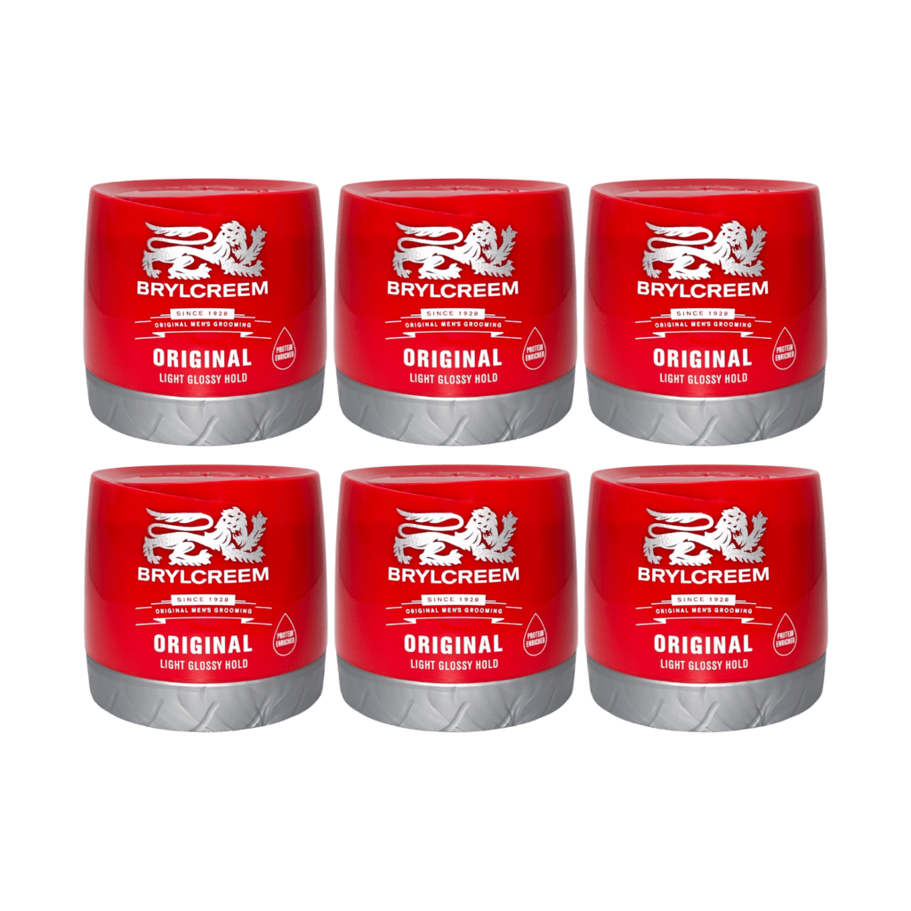 Brylcreem Original Hair Styling Cream Light Glossy Hold 150ml - 6 Pack