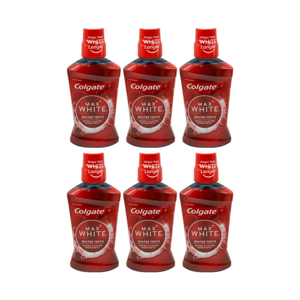 Colgate Max White Expert Whitening Mouthwash 500ml - 6 Pack