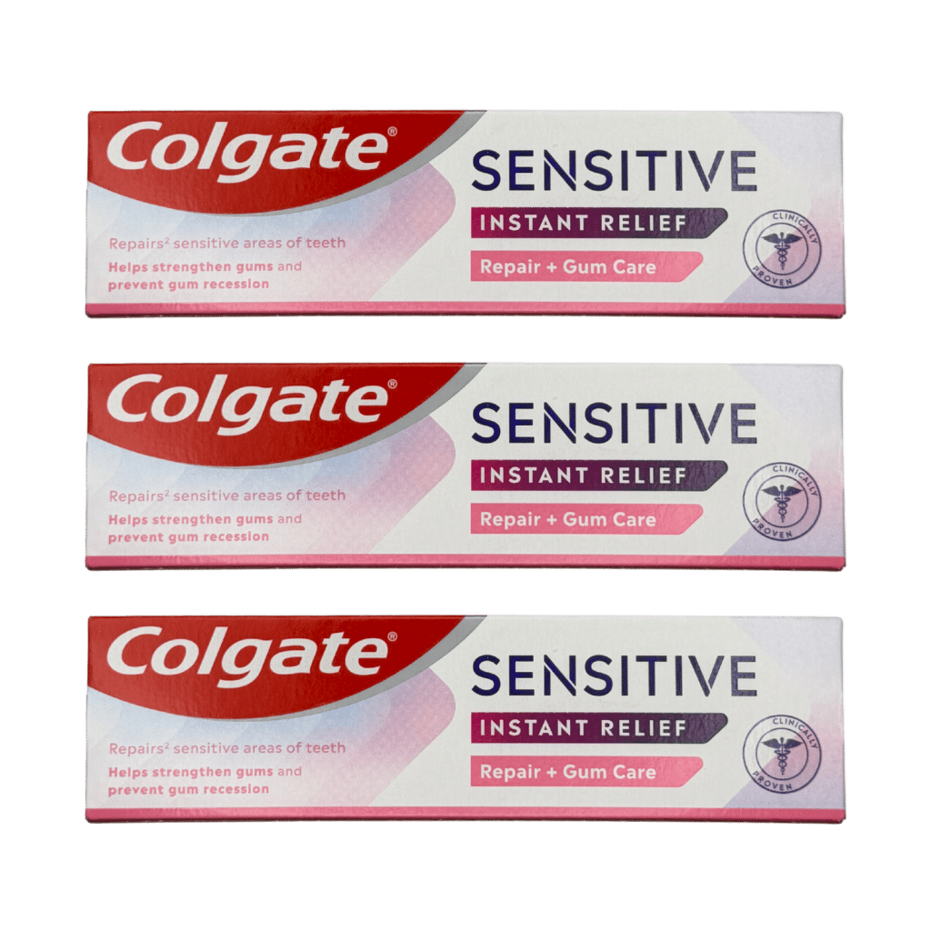 Colgate Sensitive Instant Relief Repair + Gum Care Toothpaste 75ml - 3 Pack