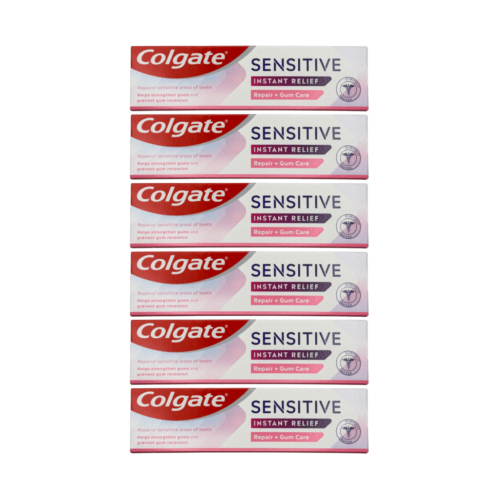 Colgate Sensitive Instant Relief Repair + Gum Care Toothpaste 75ml - 6 Pack