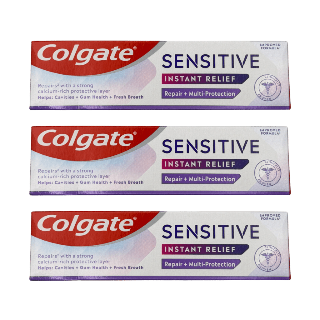 Colgate Sensitive Instant Relief Repair + Multi-Protection Toothpaste 75ml - 3 Pack