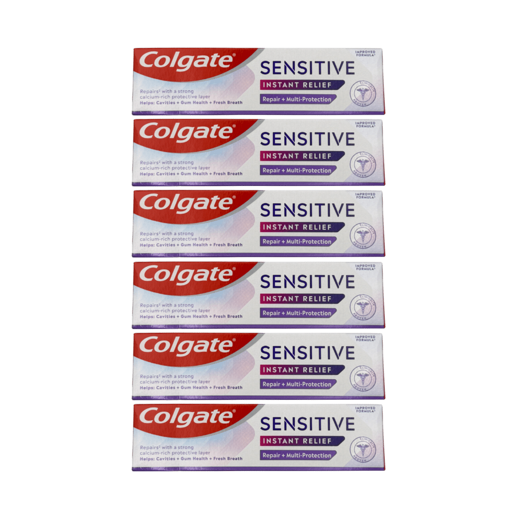Colgate Sensitive Instant Relief Repair + Multi-Protection Toothpaste 75ml - 6 Pack