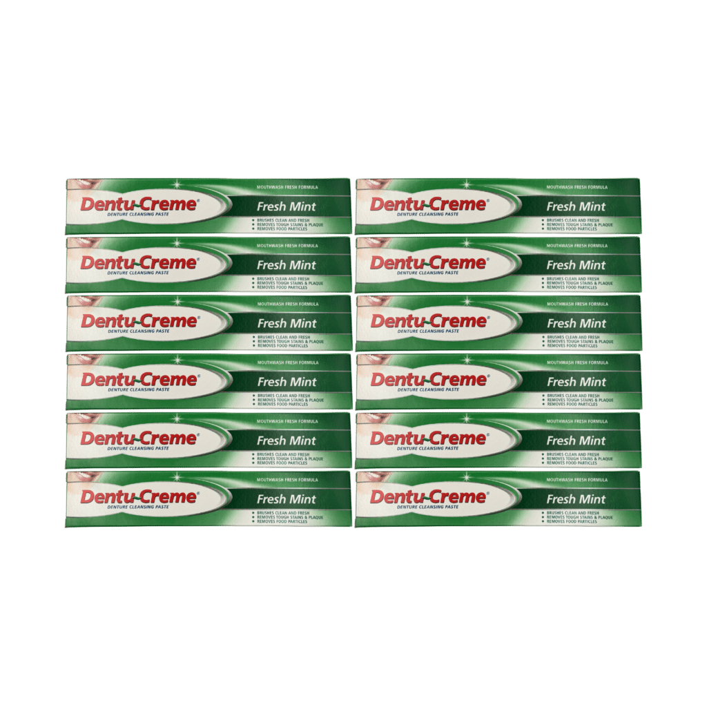 Dentu-Creme Denture Cleansing Paste Fresh Mint 75ml - 12 Pack