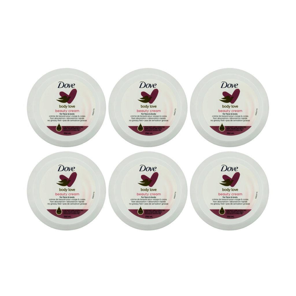 Dove Body Love Beauty Cream 250ml - 6 Pack
