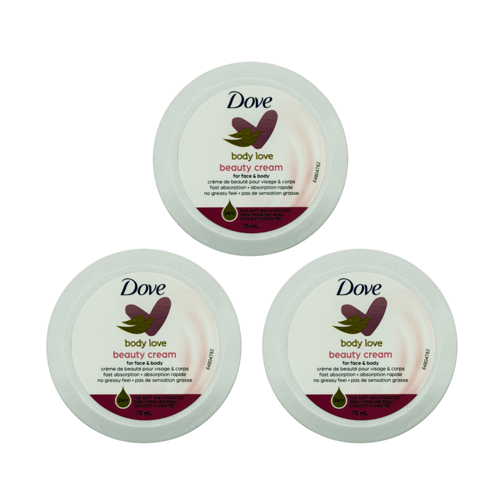 Dove Body Love Beauty Cream 75ml - 3 Pack