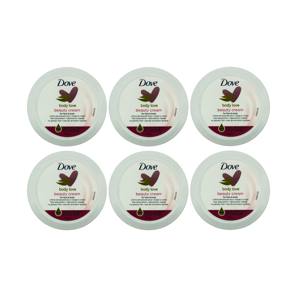 Dove Body Love Beauty Cream 75ml - 6 Pack