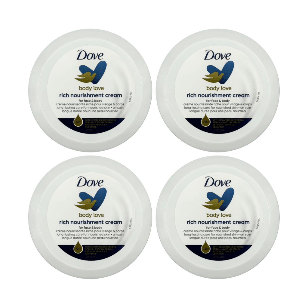 Dove Body Love Rich Nourishment Cream 250ml - 4 Pack