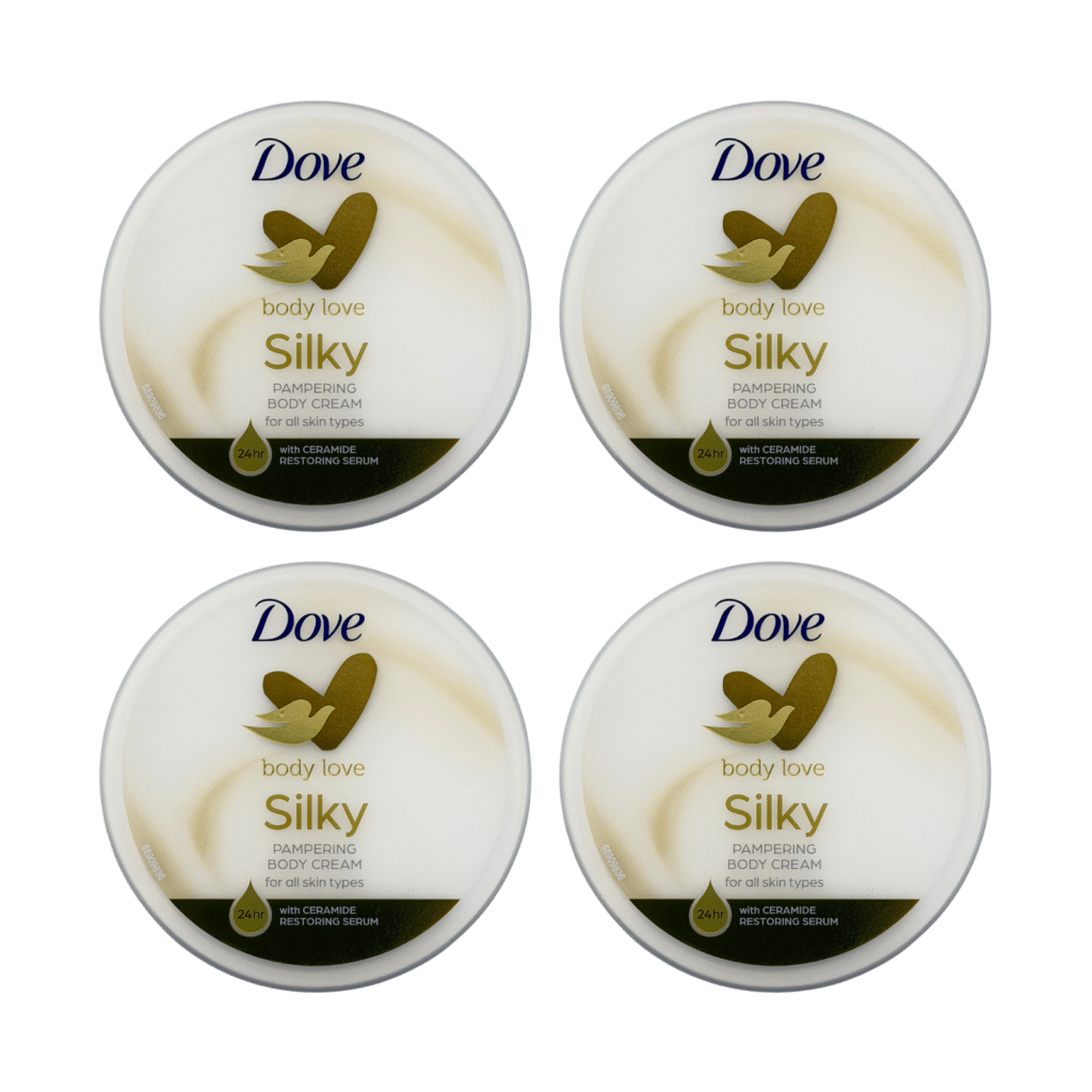Dove Body Love Silky Pampering Body Cream 300ml - 4 Pack