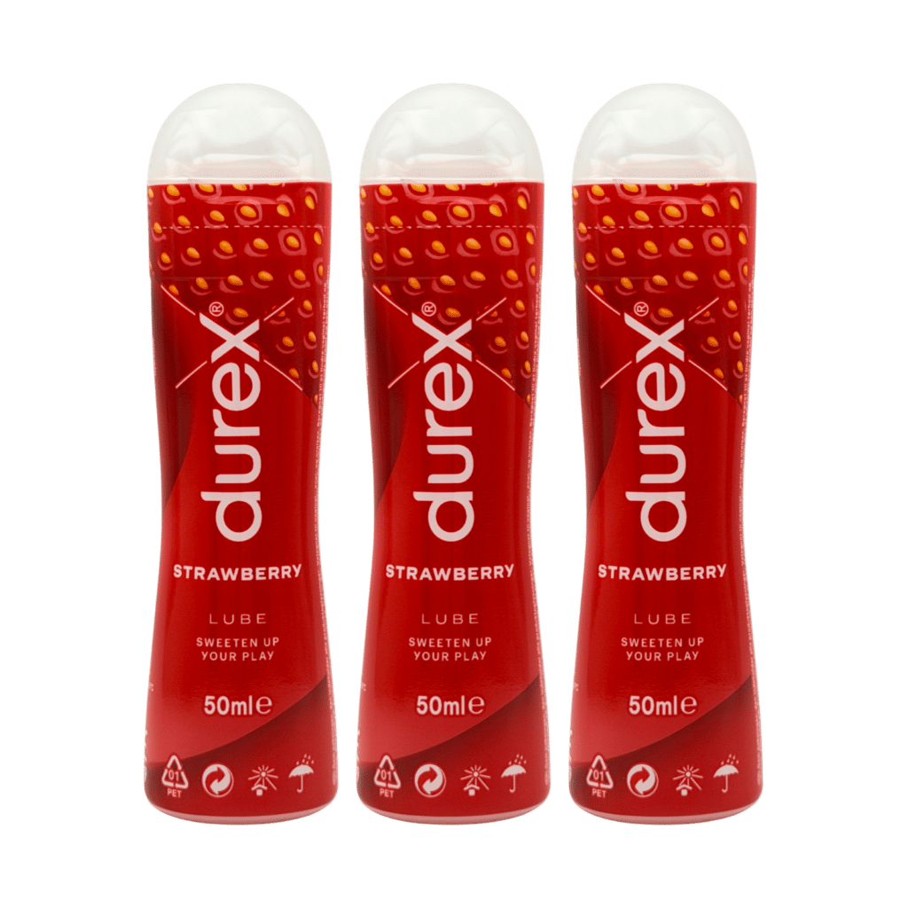 Durex Strawberry Flavoured Lubricant 50ml - 3 Pack