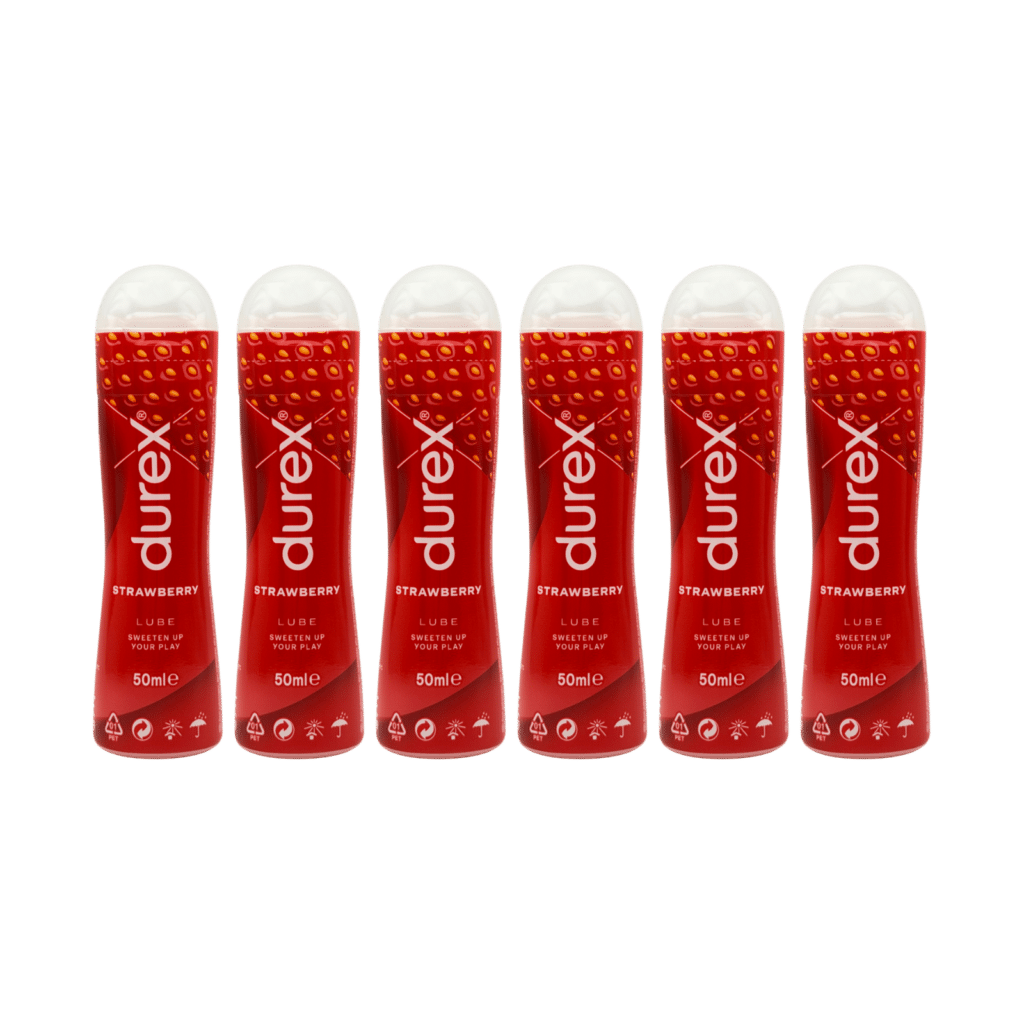Durex Strawberry Flavoured Lubricant 50ml - 6 Pack