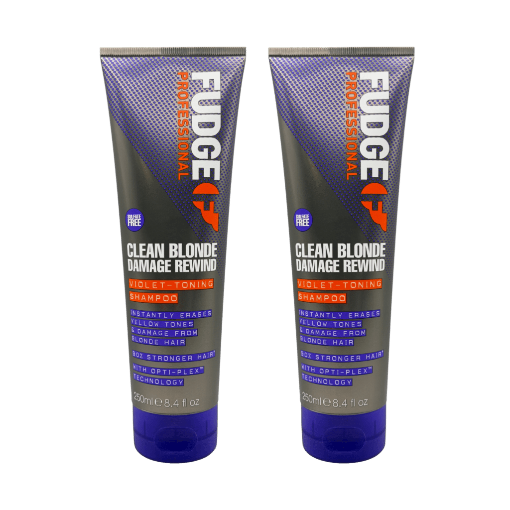 Fudge Professional Clean Blonde Damage Rewind Shampoo 250ml - 2 Pack