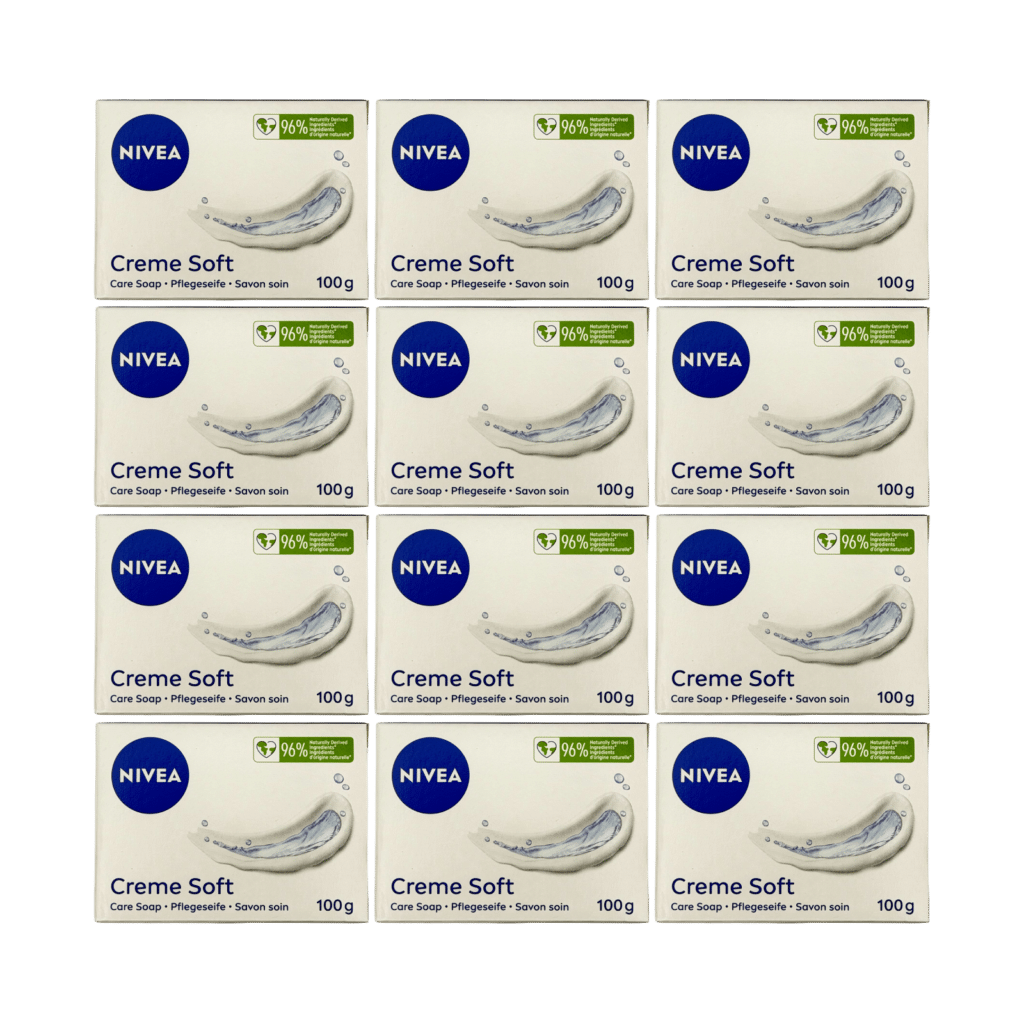 NIVEA Creme Soft Care Soap Bar 100g - 12 Pack