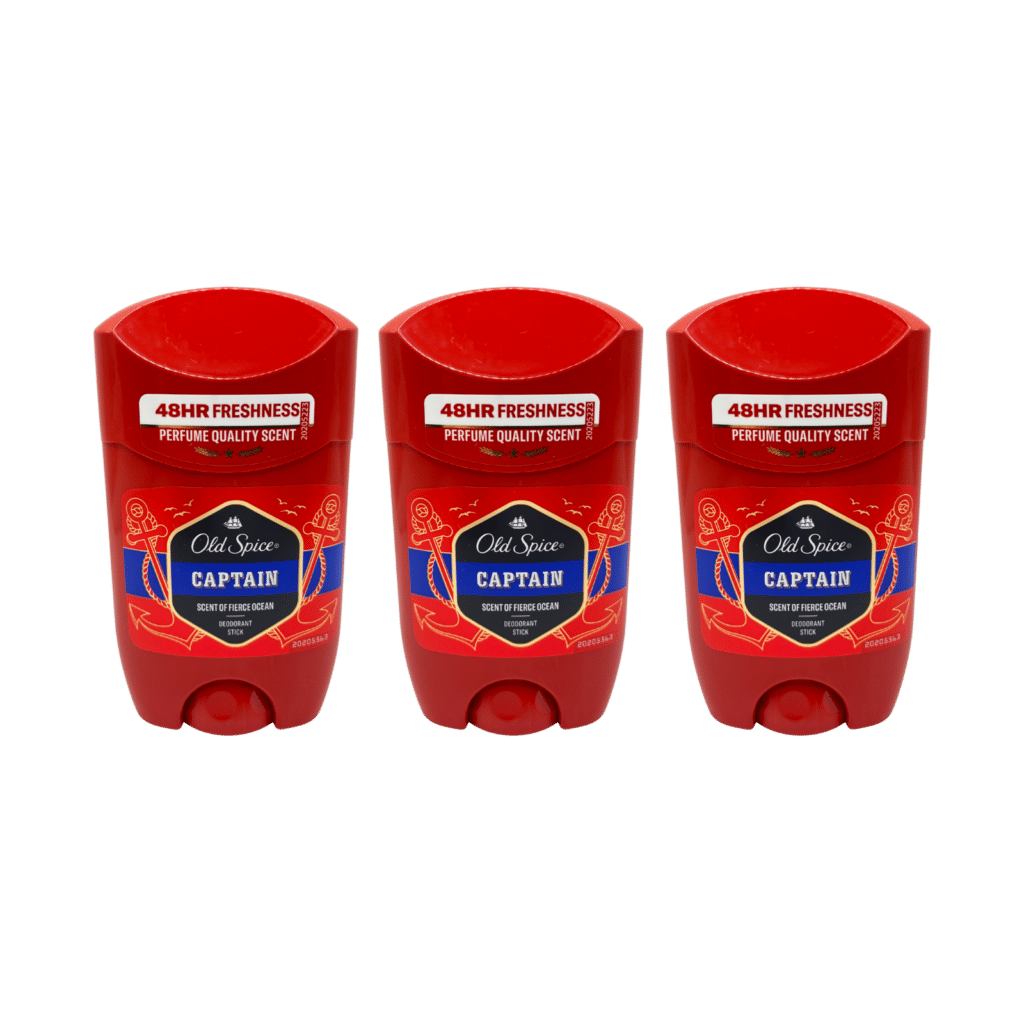 Old Spice Captain Deodorant Stick for Men 50ml - 3 Pack