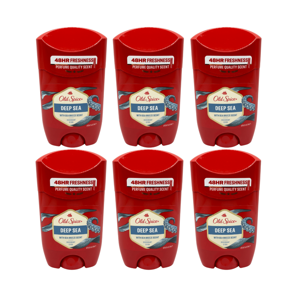 Old Spice Deep Sea Deodorant Stick for Men 50ml - 6 Pack