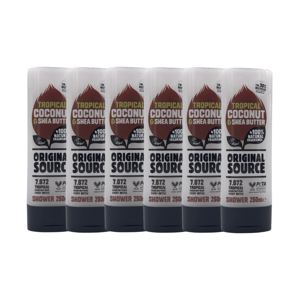 Original Source Tropical Coconut & Shea Butter Shower Gel 250ml - 6 Pack