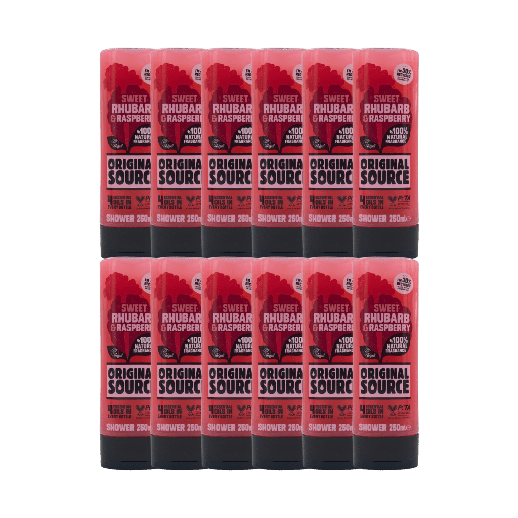 Original Source  Sweet Rhubarb & Raspberry Shower Gel 250ml - 12 Pack