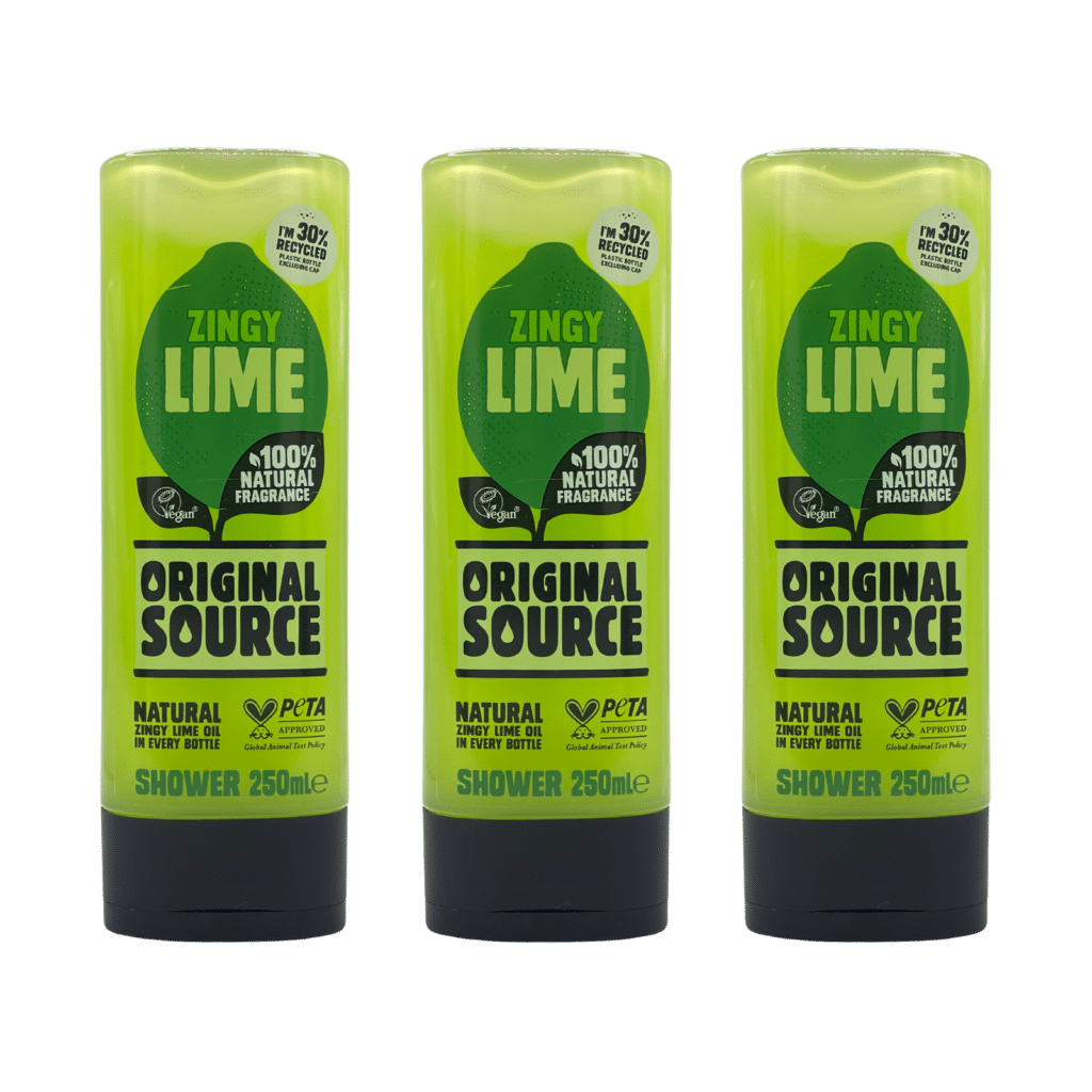 Original Source Zingy Lime Shower Gel 250ml - 3 Pack