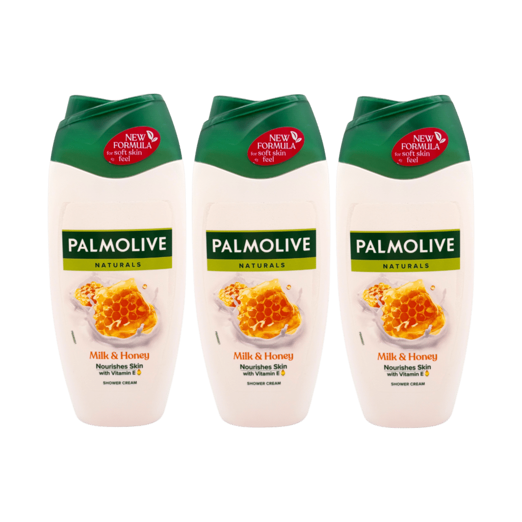 Palmolive Naturals Milk & Honey Shower Cream 250ml - 3 Pack