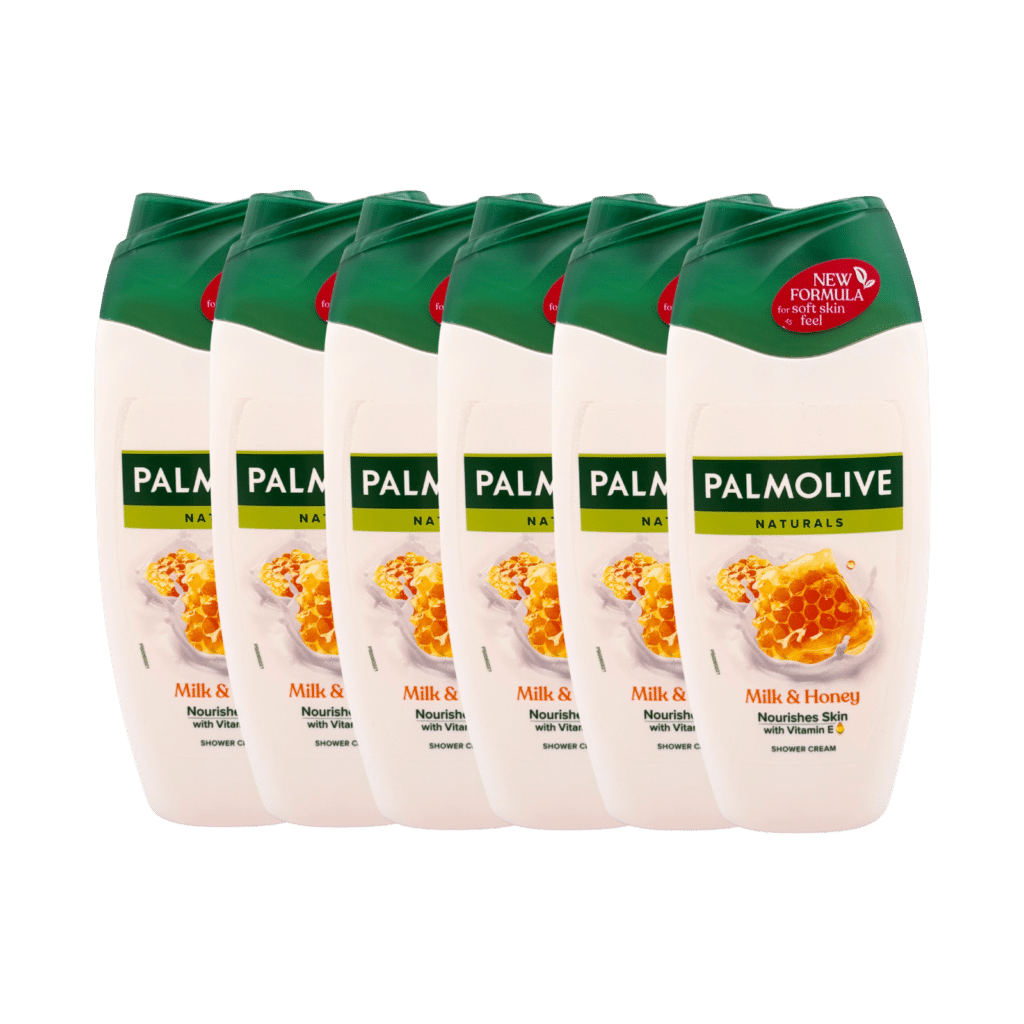 Palmolive Naturals Milk & Honey Shower Cream 250ml - 6 Pack