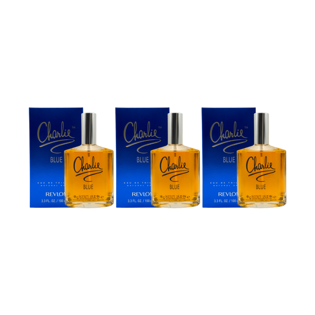 Revlon Charlie Blue Eau de Toilette Natural Spray 100ml - 3 Pack