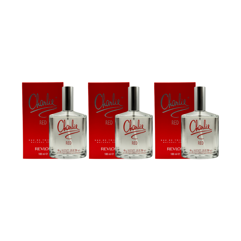 Revlon Charlie Red Eau de Toilette Natural Spray 100ml - 3 Pack
