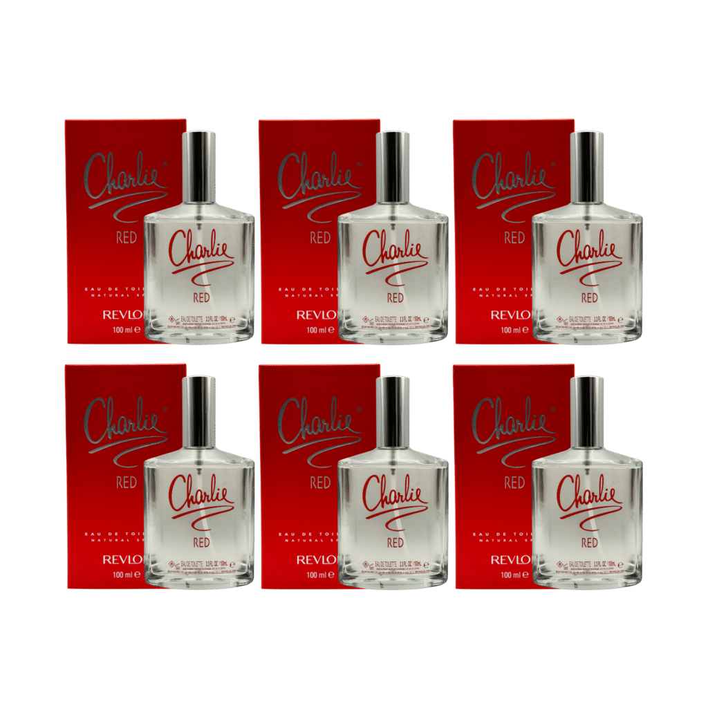 Revlon Charlie Red Eau de Toilette Natural Spray 100ml - 6 Pack
